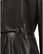 Robe en Cuir d'Agneau Katheline noire