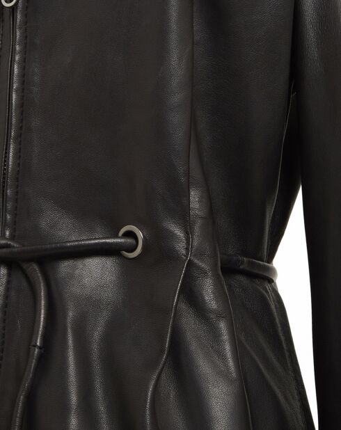 Robe en Cuir d'Agneau Katheline noire