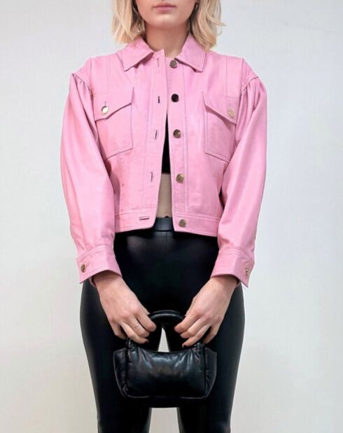 Blouson en Cuir d'Agneau Kiani romance