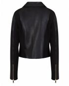 Blouson en Cuir d'Agneau Kisha noir