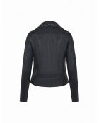 Blouson en Cuir d'Agneau Lagaga noir
