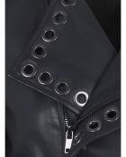 Blouson en Cuir d'Agneau Lagaga noir