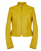 Blouson en Cuir d'Agneau Ludy tournesol