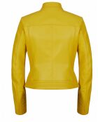 Blouson en Cuir d'Agneau Ludy tournesol