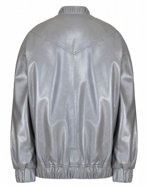 Veste en Cuir d'Agneau Lupita metallic