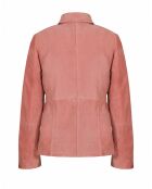 Veste en Velours de Cuir de Chèvre Marghi Vel incarnadin