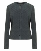 Blouson en Velours de Cuir de Chèvre Melania forest green