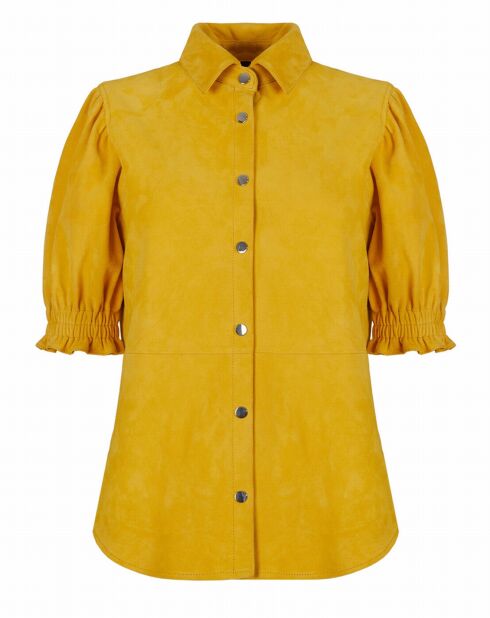 Chemise en Velours de Cuir de Chèvre Mirella Vel tournesol