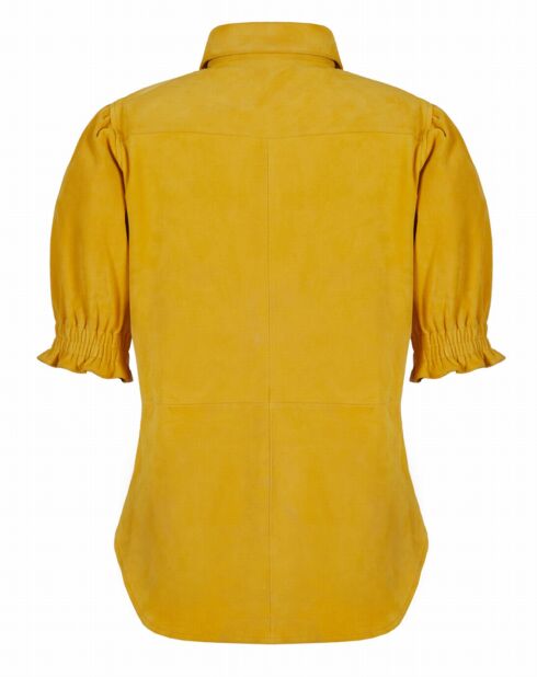 Chemise en Velours de Cuir de Chèvre Mirella Vel tournesol