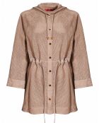 Veste 3/4 en Velours de Cuir de Chèvre Octavia Vel sable perfo