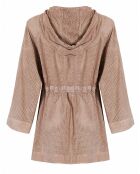 Veste 3/4 en Velours de Cuir de Chèvre Octavia Vel sable perfo