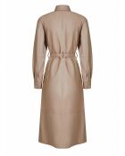 Manteau en Cuir d'Agneau Princesa sable