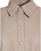 Manteau en Cuir d'Agneau Princesa sable