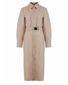 Manteau en Cuir d'Agneau Princesa sable