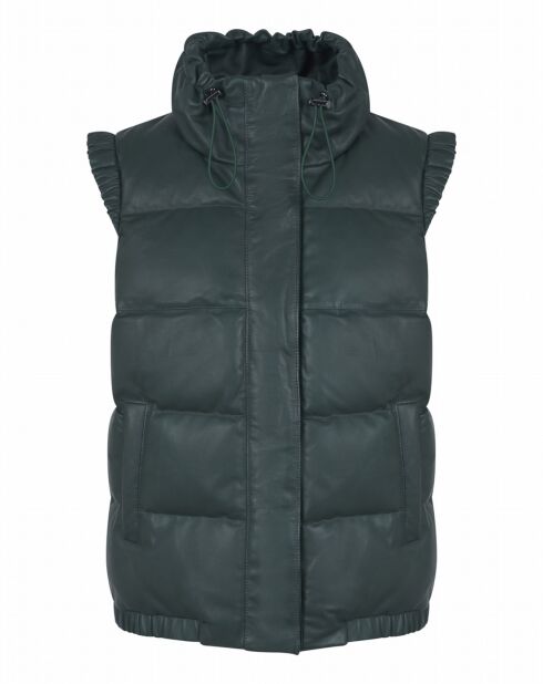 Gilet en Cuir d'Agneau Quebec chardon