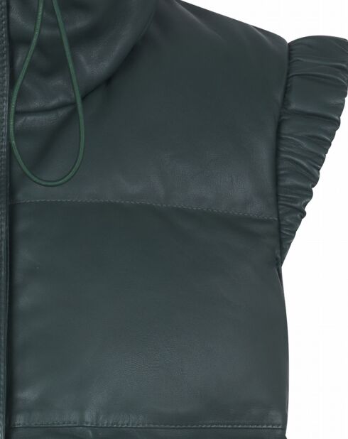 Gilet en Cuir d'Agneau Quebec chardon