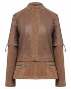 Veste en Cuir d'Agneau Romy cognac