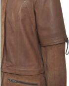 Veste en Cuir d'Agneau Romy cognac