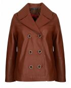 Veste en Cuir d'Agneau Soisic Waxy whisky