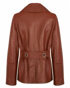 Veste en Cuir d'Agneau Soisic Waxy whisky