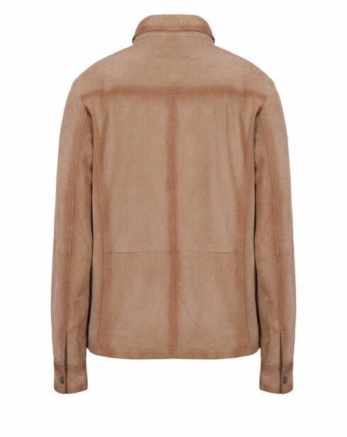 Chemise en Velours de Cuir de Chèvre Solal Vel sable