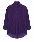 Chemise en Velours de Cuir de Chèvre Sonita Vel violette