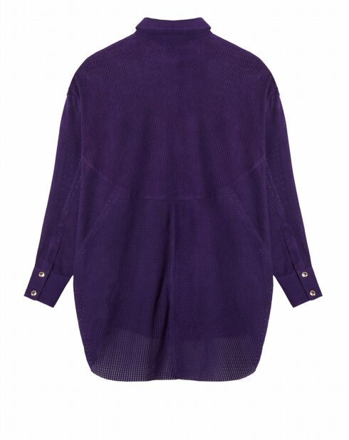 Chemise en Velours de Cuir de Chèvre Sonita Vel violette