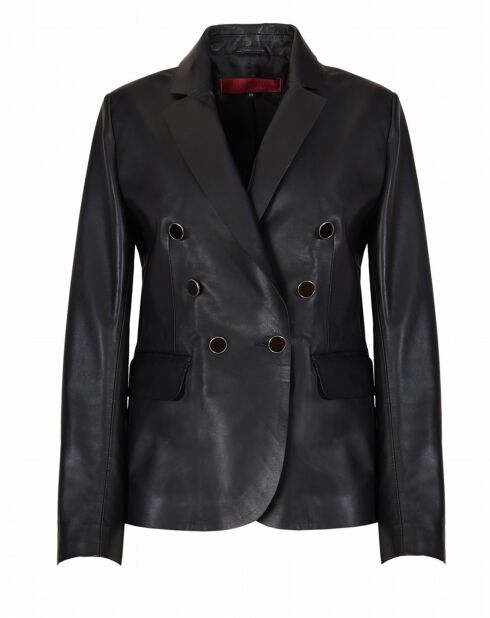 Veste en Cuir d'Agneau Tanis noire