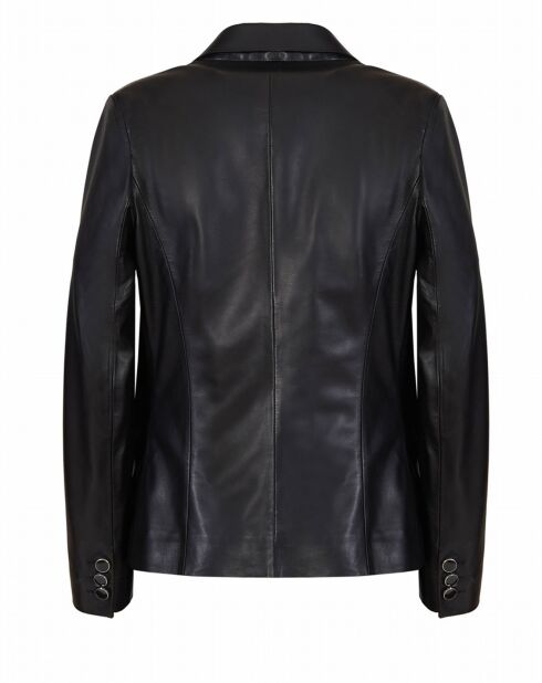Veste en Cuir d'Agneau Tanis noire