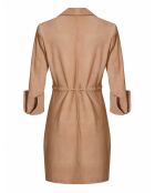 Robe en Cuir d'Agneau Kathelane Vel biscuit