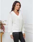 Pull Azul blanc