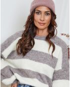 Pull Bech taupe/ecru