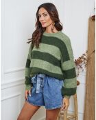 Pull Bech kaki/vert