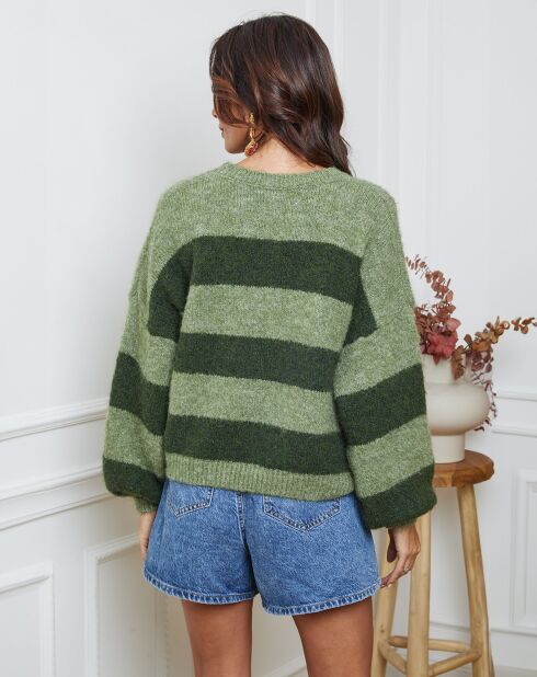 Pull Bech kaki/vert