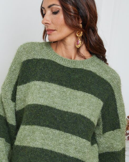 Pull Bech kaki/vert