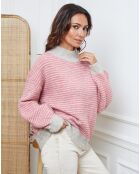 Pull Calinia beige/fushia