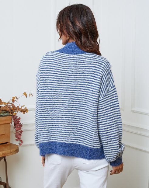 Pull Calinia bleu/ecru