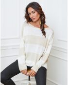 Pull en Laine mélangée Epi beige/ecru