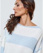 Pull en Laine mélangée Epi ciel/ecru