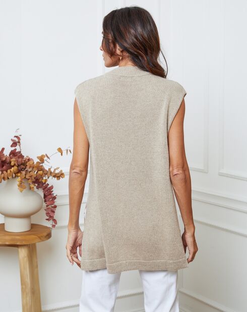 Pull en Laine mélangée Ernon taupe