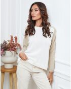 Pull en Laine mélangée Kaleis ecru/beige