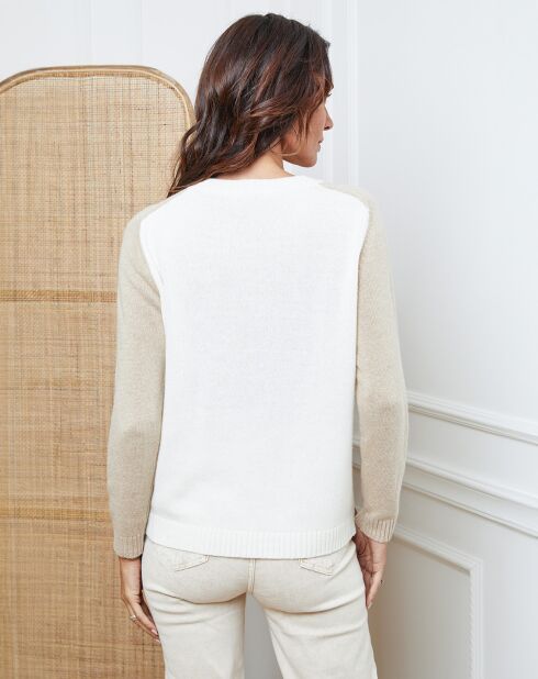 Pull en Laine mélangée Kaleis ecru/beige
