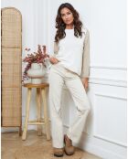 Pull en Laine mélangée Kaleis ecru/beige