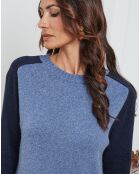 Pull en Laine mélangée Kaleis indigo/marine