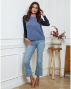 Pull en Laine mélangée Kaleis indigo/marine
