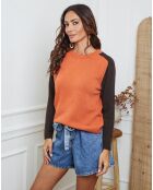Pull en Laine mélangée Kaleis brique/choco