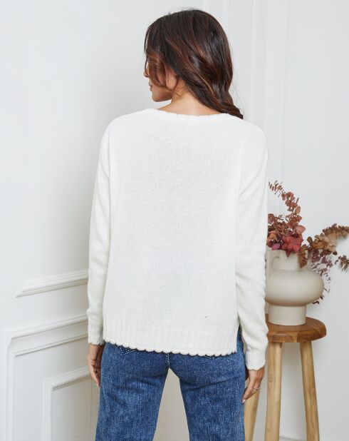 Pull en Laine mélangée Kedis ecru