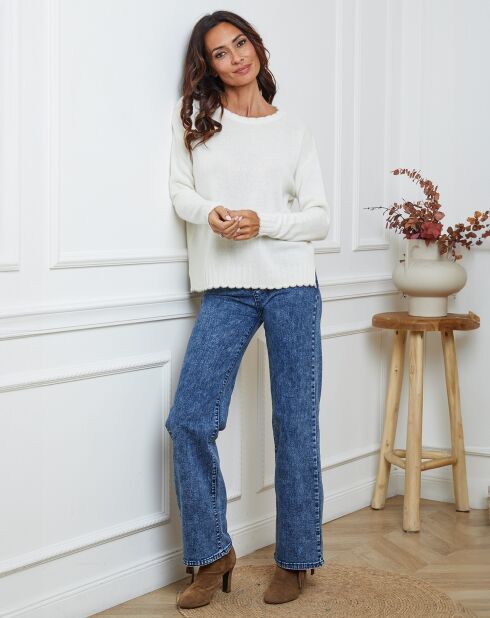 Pull en Laine mélangée Kedis ecru