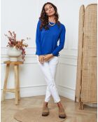 Pull en Laine mélangée Kedis bleu roi