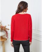 Pull en Laine mélangée Kedis rouge
